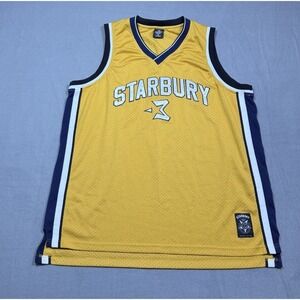 VINTAGE Starbury Jersey Mens XL Stephon Marbury #3 Yellow Mesh Basketball Y2K